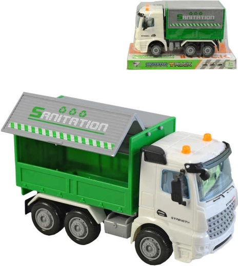 Pracovné smetiarske auto na voľný chod 16 cm - 1 kus