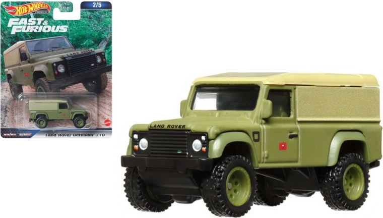 Hot Wheels Land Rover Defender 110 – Fast & Furious zberateľský model 1:64
