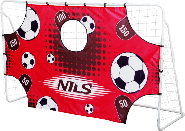 Oceľová futbalová bránka s tréningovým panelom NILS BR240P