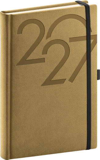 Notique Ajax denný diár 2027 zlatý 15 × 21 cm