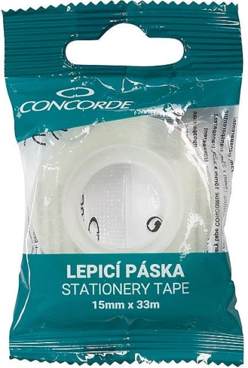 Transparentná lepiaca páska Concorde 15 mm × 33 m
