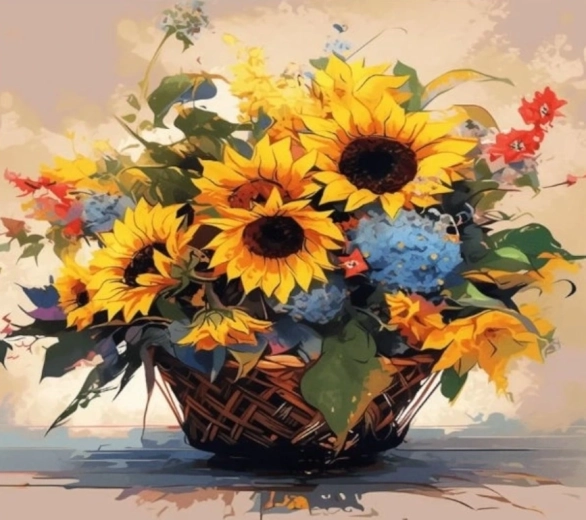 Norimpex diamantové maľovanie Slnečnice 30 × 40 cm