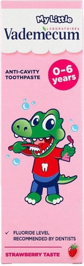Detská zubná pasta Vademecum MyLittle jahoda 0–6 rokov 50 ml