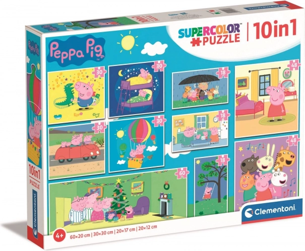 Puzzle Prasiatko Peppa 10v1 od Clementoni