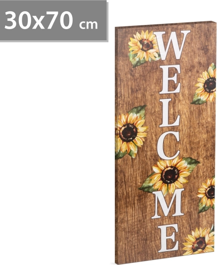 LED obraz Welcome s nástenným závesom