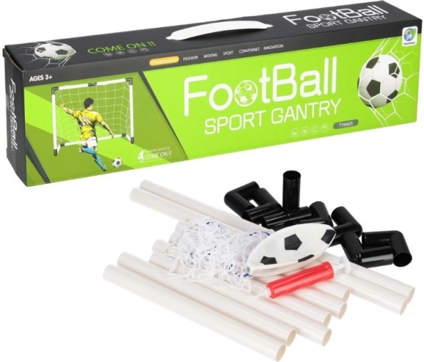 Detská futbalová bránka so sieťou, loptou a pumpičkou