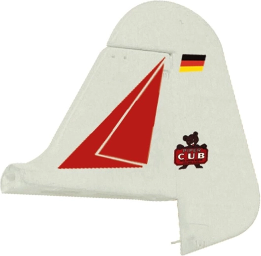 Smerovka s kormidlom pre Piper Super Cub EP-Pro, červená