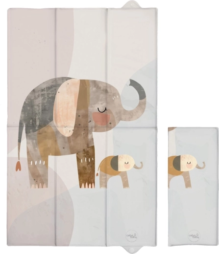 Ceba Baby cestovná prebaľovacia podložka Basic Elephant Family 80 × 50 cm