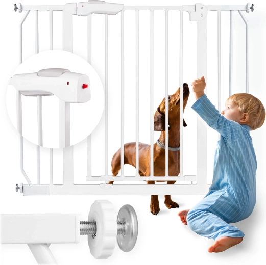 Biela bezpečnostná zábrana do dverí a na schodisko NUKIDO