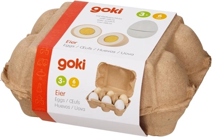 Goki drevené vajcia v preložke (6 ks)