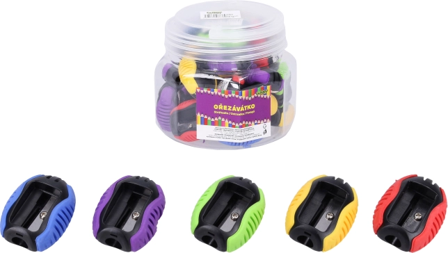 Strúhadlo na ceruzku jednootvorové 3,3 × 2 × 4 cm, mix farieb