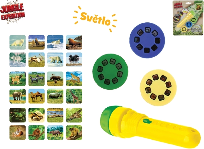 Projektorové svietidlo Jungle Expedition pre deti