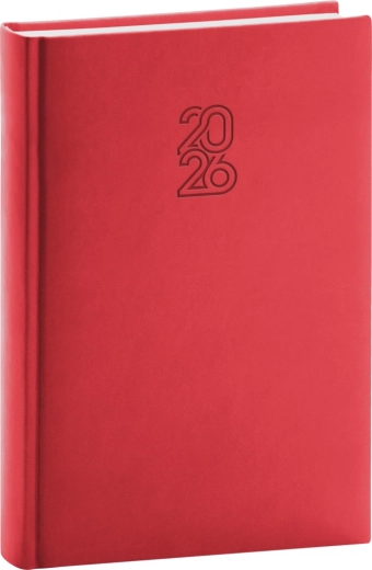 Denný diár 2026 červený