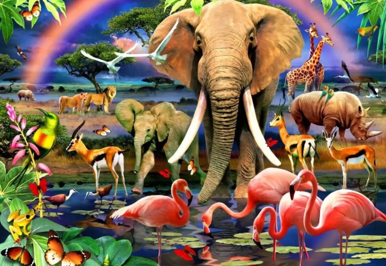 Puzzle Africká savana 1000 dielikov BLUEBIRD