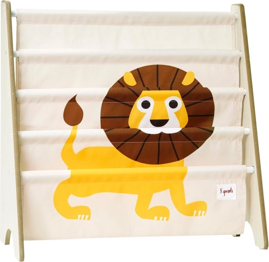 3 Sprouts stojan na knižky Lion Yellow