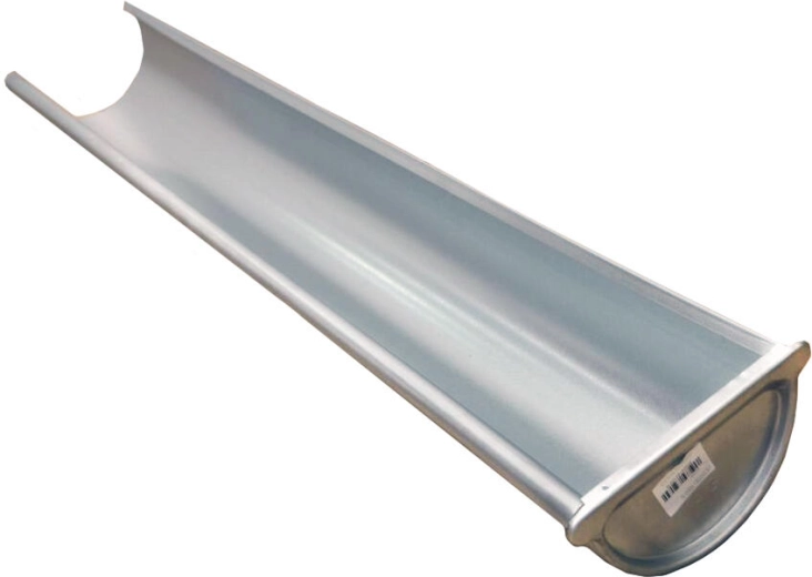 Koncový žľab pravý 330 mm, 1 m, pozinkovaná oceľ