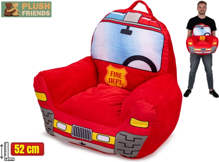 Plush Friends plyšové detské kresielko so záchrannými zložkami 52 cm