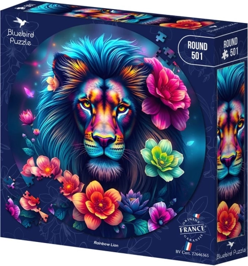 Bluebird okrúhle puzzle dúhový lev 501 dielikov - 1 kus