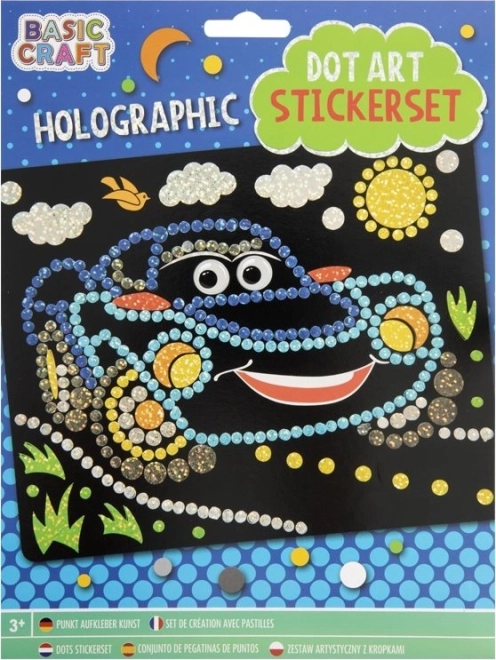 Mozaikový holografický obrázok auto 22 × 18 cm