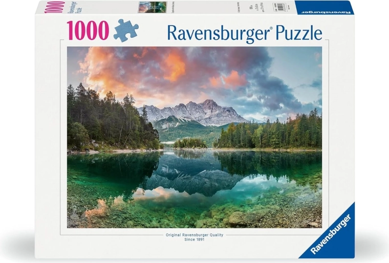 Ravensburger puzzle Zugspitze pri jazere Eibsee 1000 dielikov