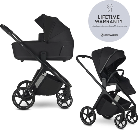 Easywalker kombinovaný kočík Zoey Pure Black