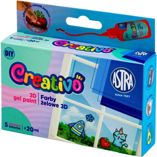 Astra Creativo farby na gélové samolepky 5×20 ml