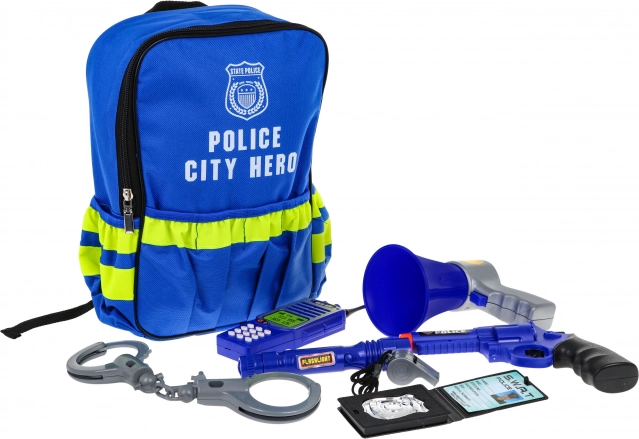 Výbava pre malého policajta v batôžku - policajná sada