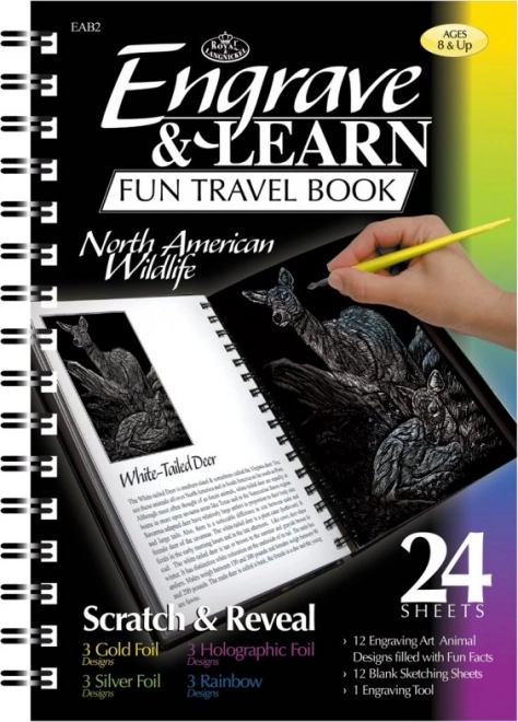 ROYAL & LANGNICKEL škrabací blok – divoké zvieratá Severnej Ameriky