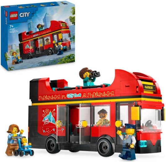 LEGO City červený poschodový autobus