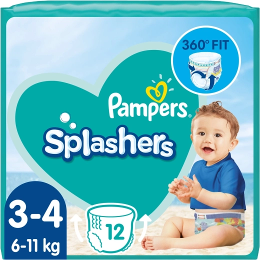 Pampers Splashers plienkové nohavičky do vody veľ. 3 (12 ks) 6–11 kg