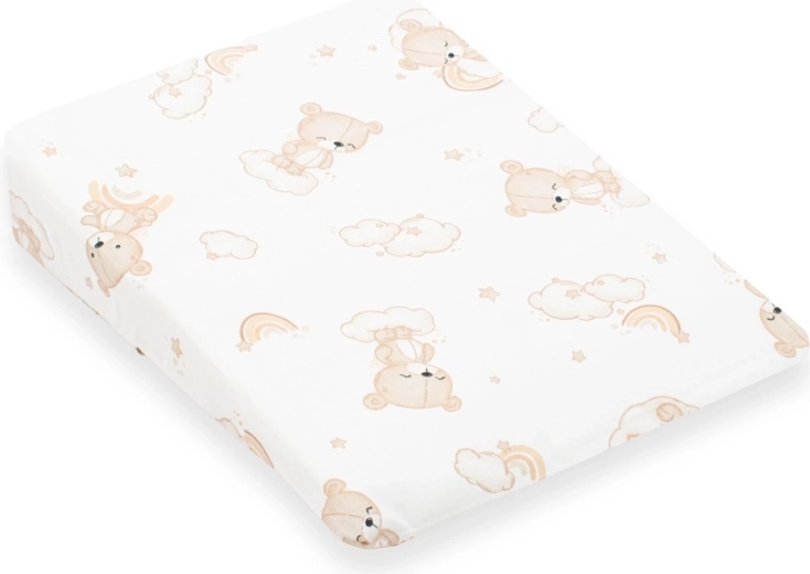 Poťah na detský vankúš – klin New Baby BASIC 30×37 cm, béžový macko