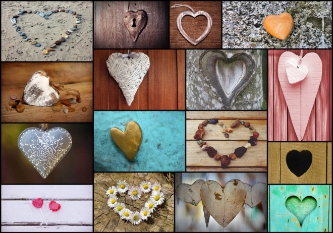 Puzzle koláž: Láska 1000 dielikov