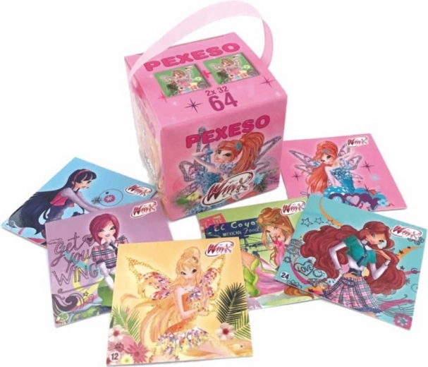 Akim pexeso v krabičke so stuhou Winx Club (64 kariet)