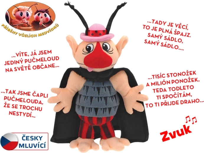 Príbehy včelích medvedíkov Pučmeloud plyšový hovoriaci 26 cm