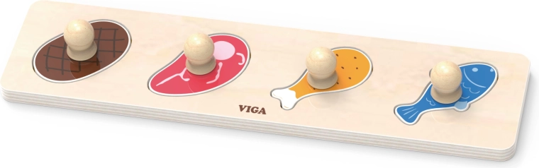 Viga prvé vkladacie puzzle s úchytmi – jedlo