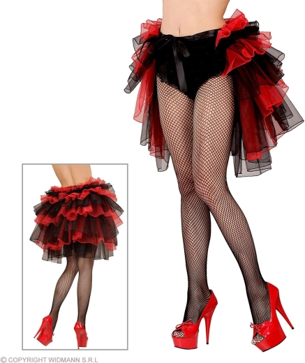 Burlesque a goth sukňa na zaväzovanie z organzy - 1 kus