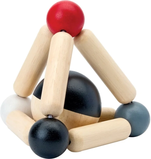PlanToys kontrastné hrkálka a hryzadlo Triangle