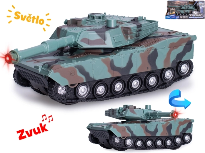 Tank 24 cm v mierke 1:32 so svetelnými a zvukovými efektmi
