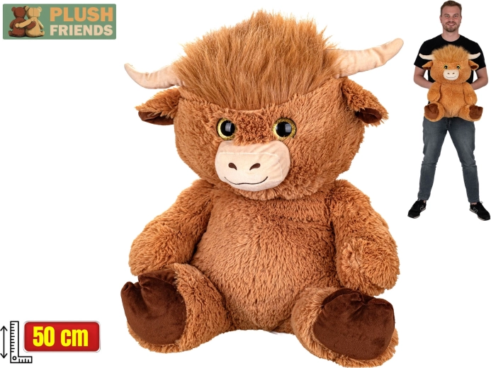 Plush Friends škótsky náhorný dobytok – plyšová hračka 50 cm, sediaca