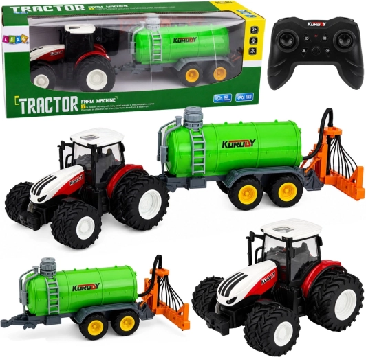Traktor na diaľkové ovládanie s postrekovačom 1:24