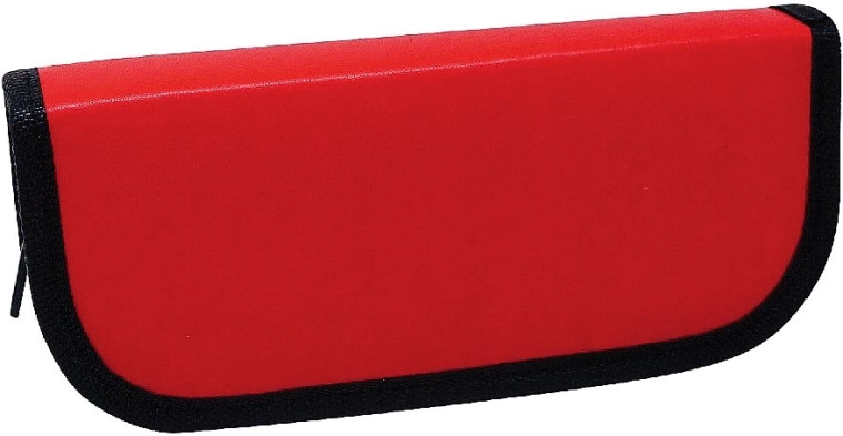 Veľké koženkové puzdro so 6 slučkami, červené