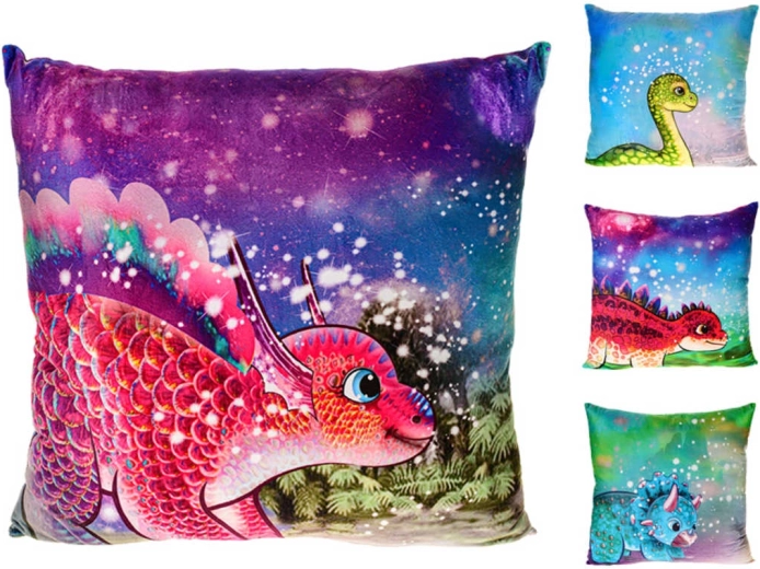 Plyšový vankúšik baby dinosaurus 45 × 45 cm - 1 kus