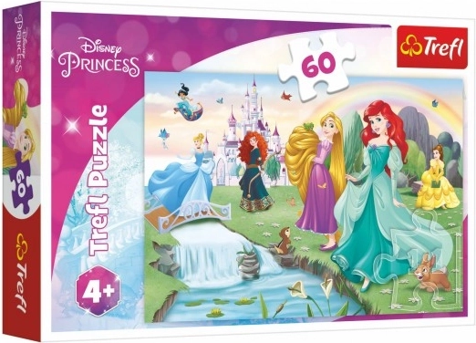 Puzzle 60 dielikov Spoznaj princezné DISNEY PRINCESS Trefl