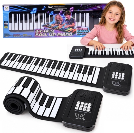 Rolovací elektronické piano pre deti s 37 klávesmi