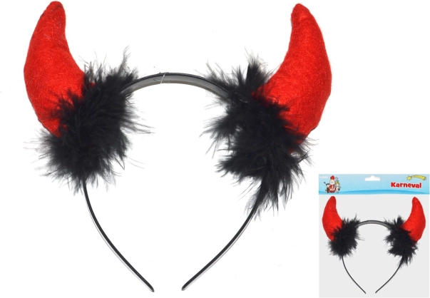 Plastové čertovské rohy na karneval