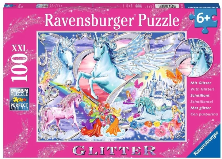 RAVENSBURGER Trblietavé puzzle Konské sny XXL 100 dielikov