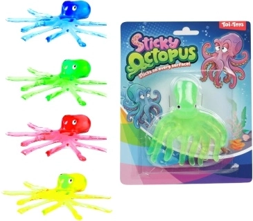 Prísavková chobotnica – lepkavá hračka pre deti
