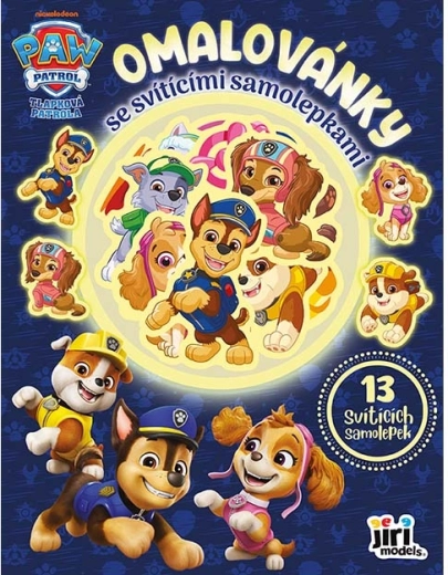 Omaľovánky so svietiacimi samolepkami Labková patrola
