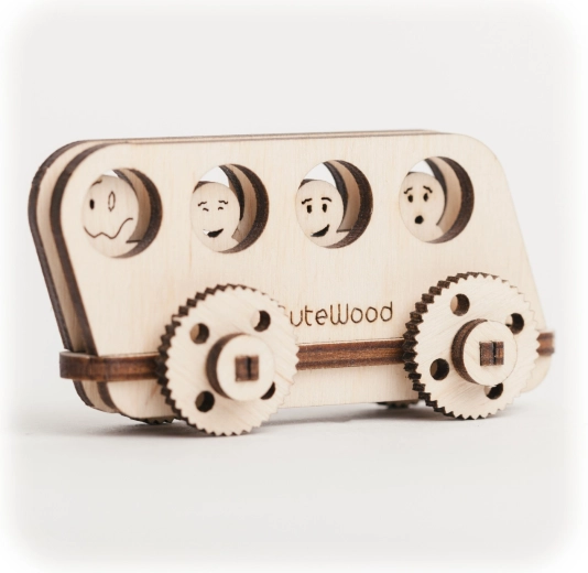 Cutewood drevené 3D puzzle autobus