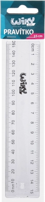 Priehľadné pravítko 15 cm